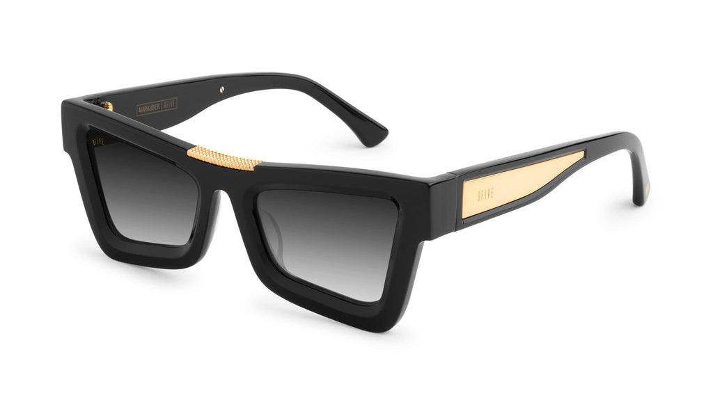 9FIVE Marauder Black & 24k Gold - Gradient Sunglasses