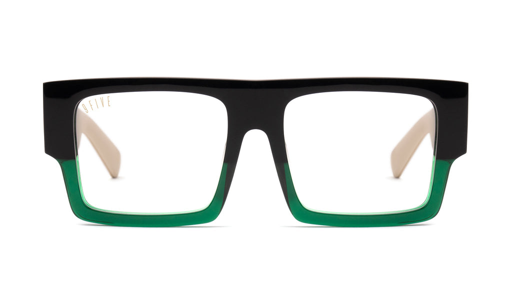 9FIVE Diego Tundra Green Clear Lens Glasses