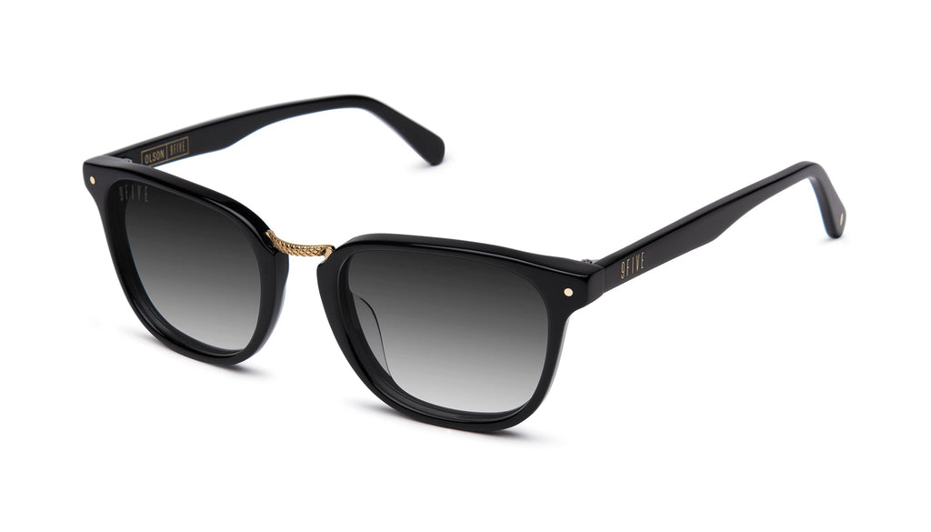 9FIVE Olson Black & 24K Gold - Gradient Sunglasses