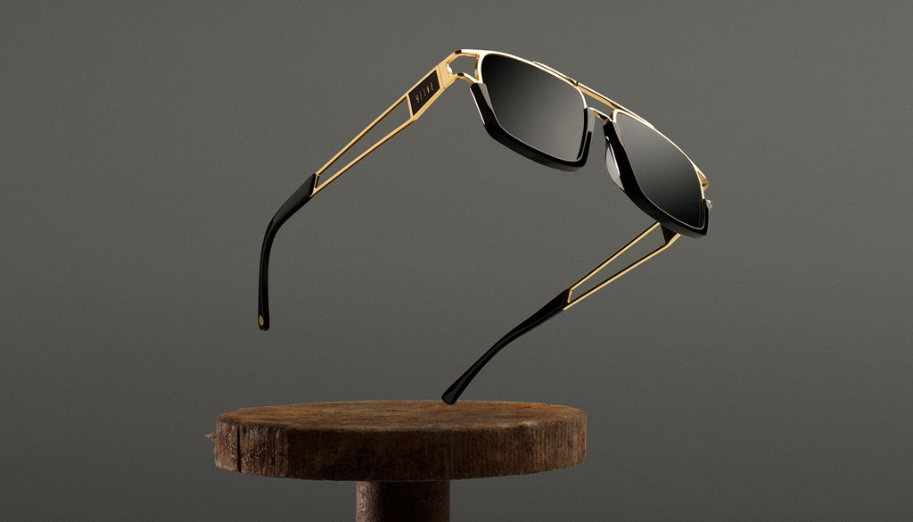 9FIVE Kingpin Black & 24k Gold Sunglasses