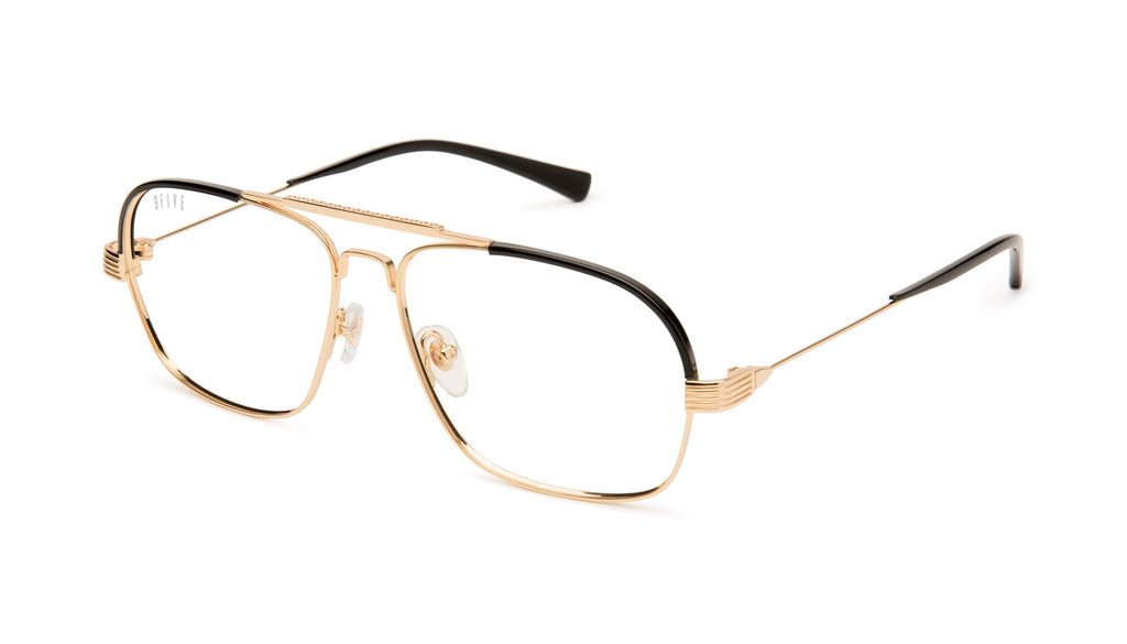 9FIVE Avian 24K Gold Clear Lens Glasses