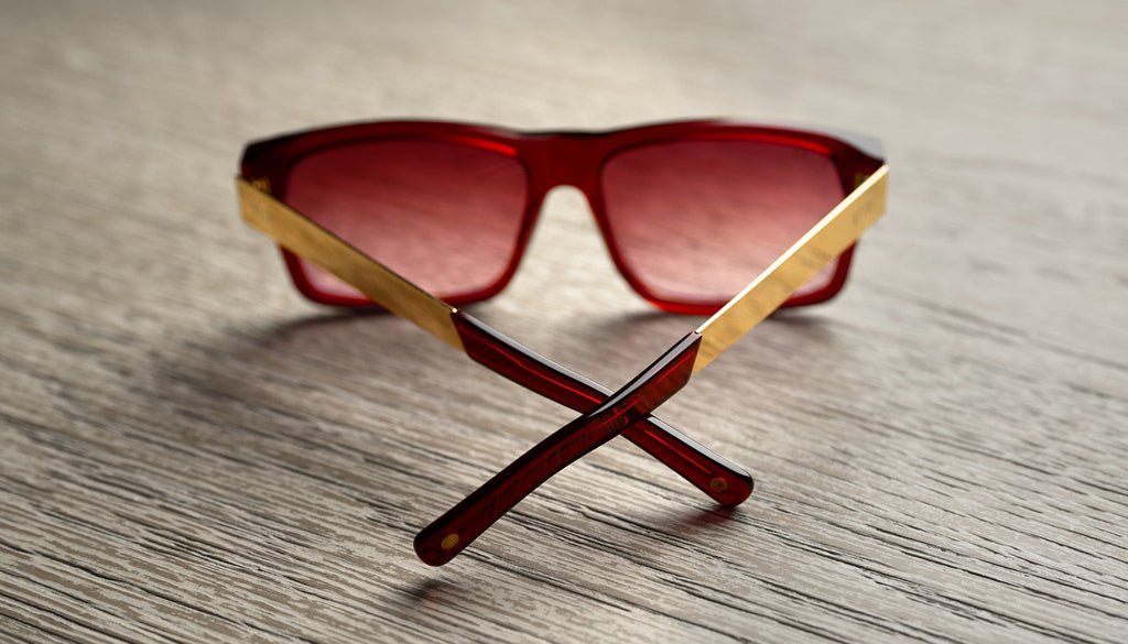 9FIVE Caps LX Maroon & 24K Gold - Maroon Gradient Sunglasses