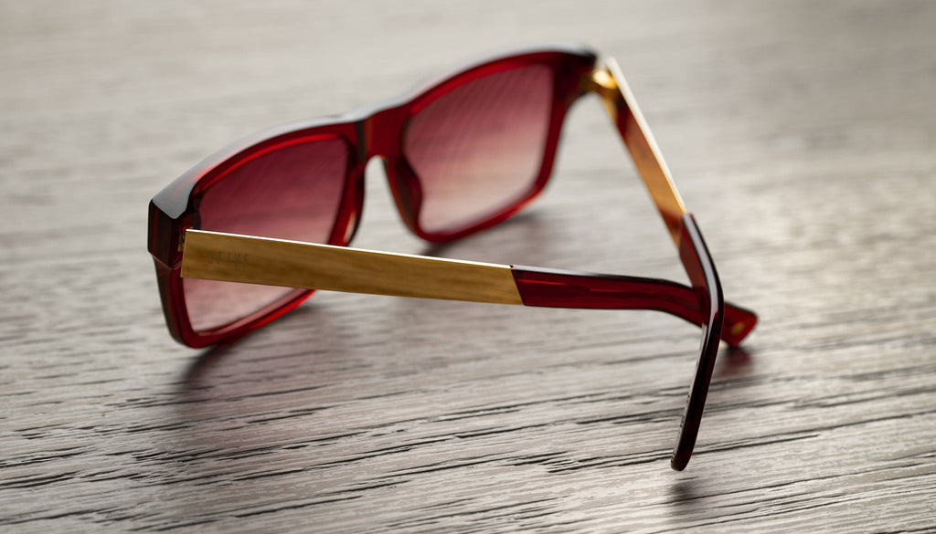 9FIVE Caps LX Maroon & 24K Gold - Maroon Gradient Sunglasses