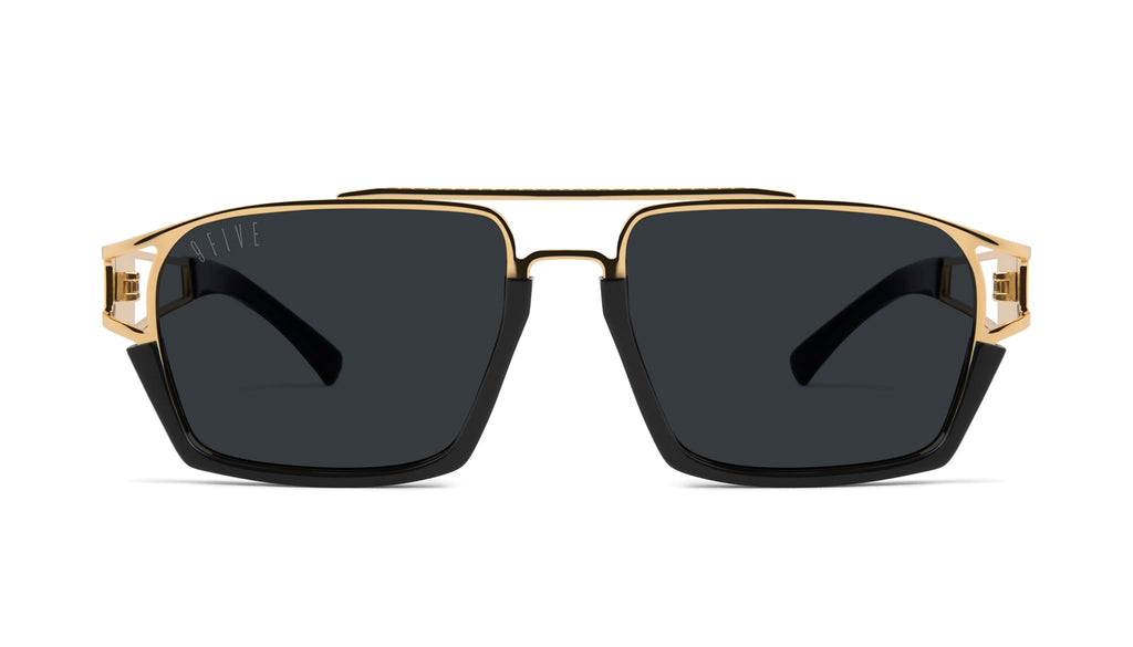 9FIVE Kingpin Black & 24k Gold Sunglasses