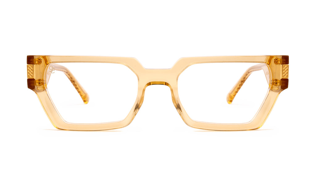 9FIVE Locks Gold Snake Clear Lens Glasses