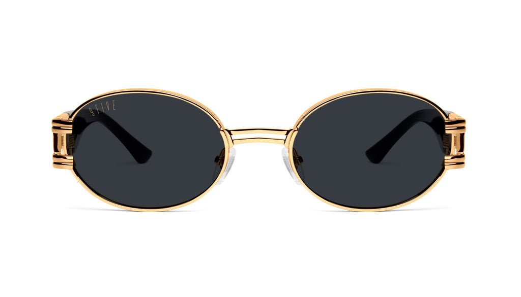 9FIVE St. James Black & 24k Gold Clear Lens Glasses Rx