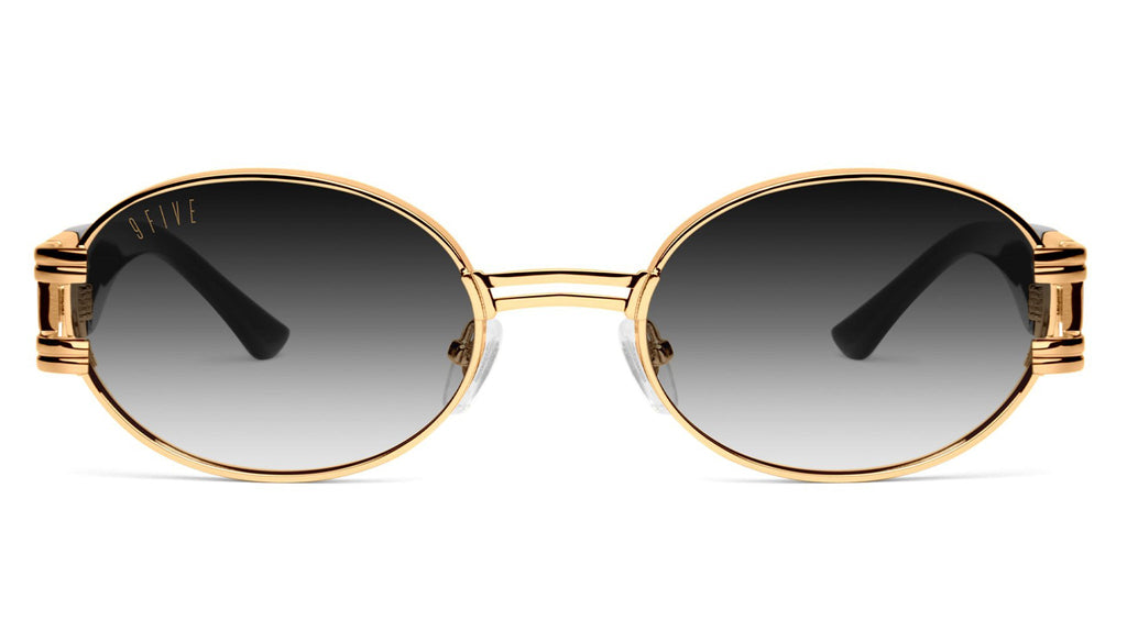 9FIVE St. James Black & 24k Gold XL - Gradient Sunglasses