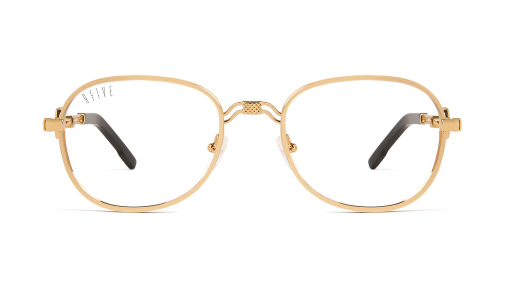 9FIVE St. Michael 24k Gold Clear Lens Glasses